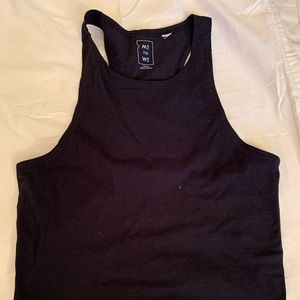 Me to We Black Crop Top
